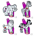 Safari Zoo Animal Color & Play Set | 12 Pack