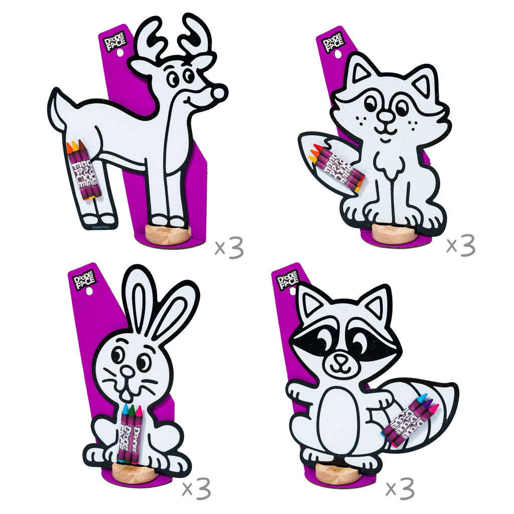 Woodland Animal Color & Play Set | 12 Pack