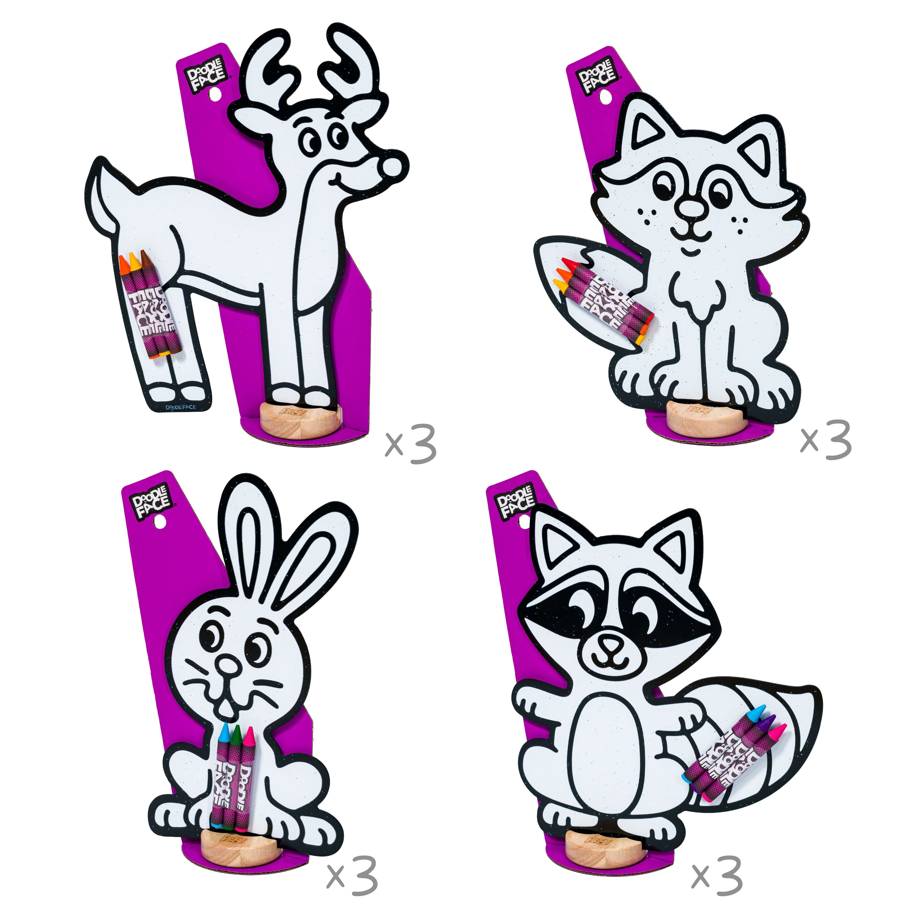 Woodland Animal Color & Play Set | 12 Pack