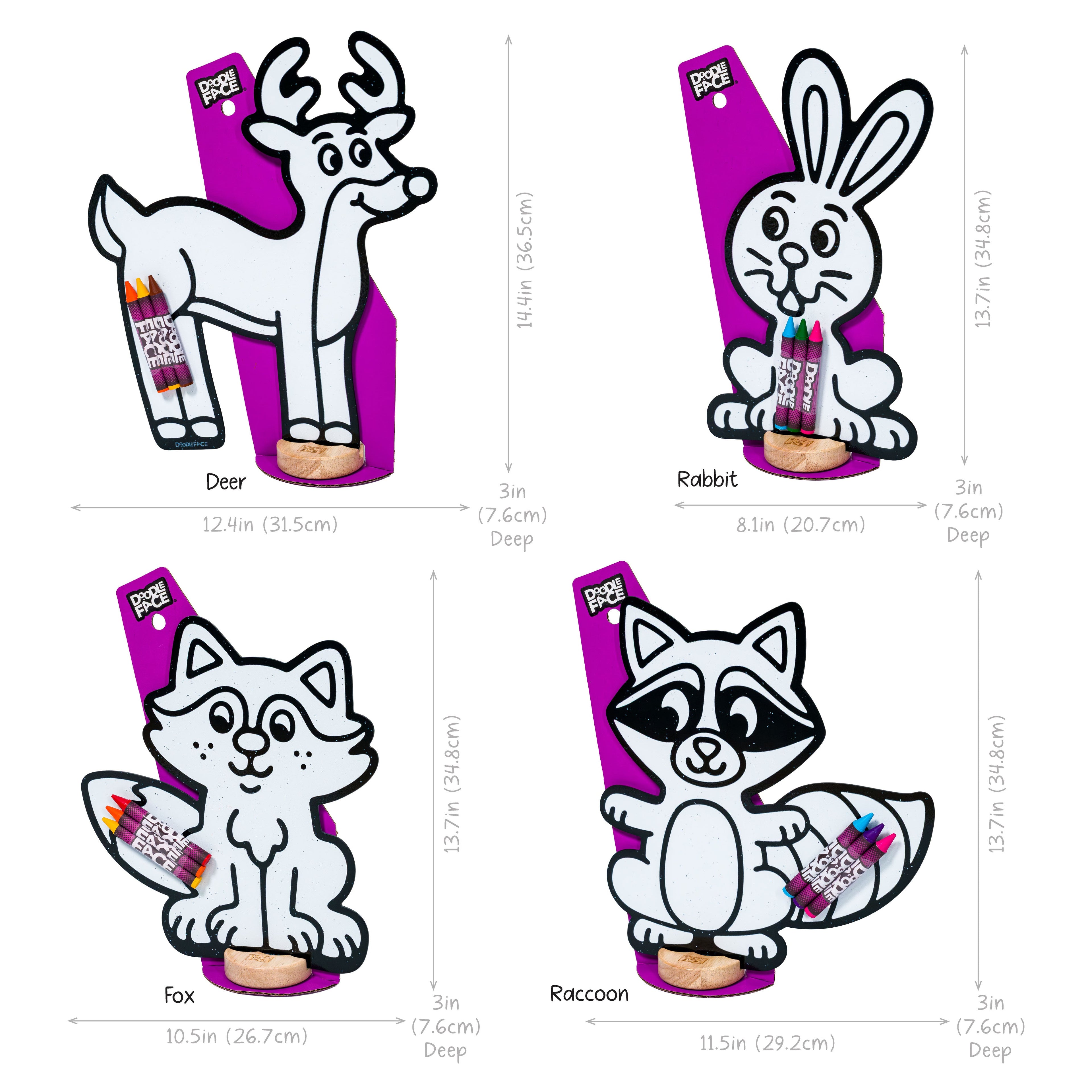 Woodland Animal Color & Play Set | 12 Pack