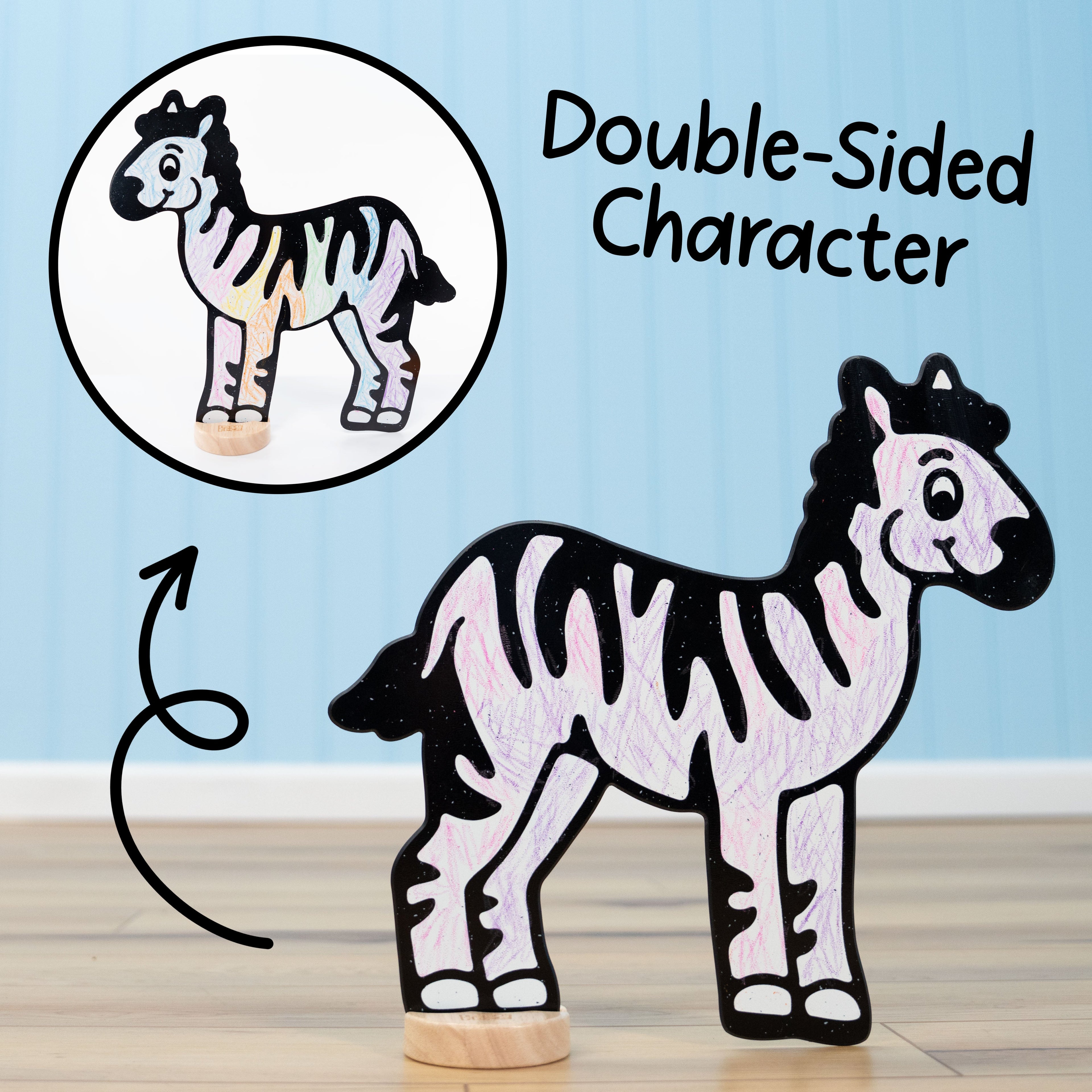 Safari Zoo Animal Color & Play Set | 12 Pack