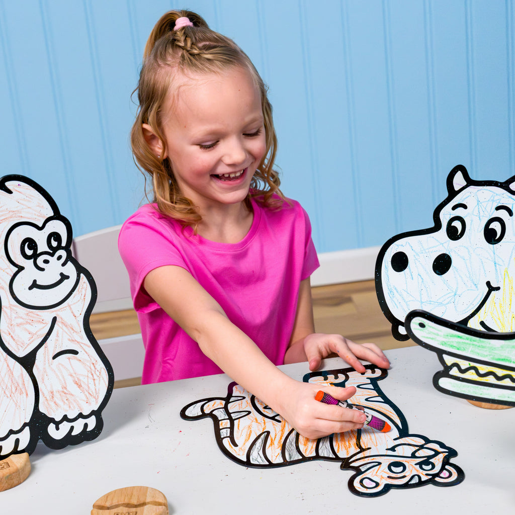 Safari Zoo Companion Color & Play Set | 12 Pack